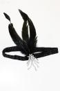 20er-Jahre Flapper-Stirnband mit Strass-Brosche & Federn